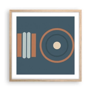Poster in light oak frame - The Matter of Things - 50x50 cm