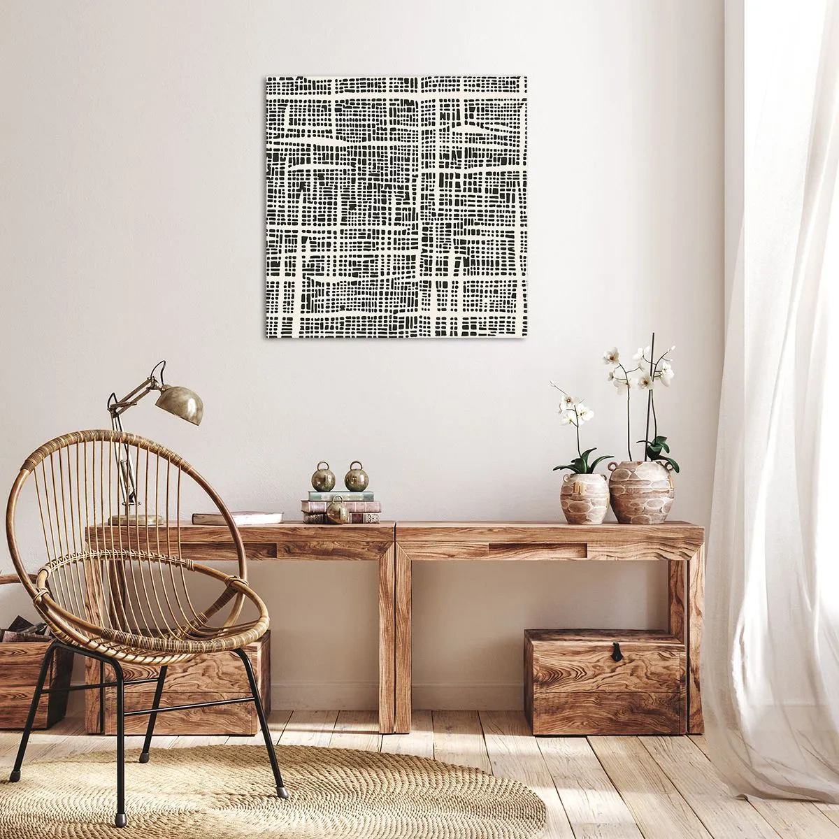 Canvas picture - Woven Composition - 30x30 cm
