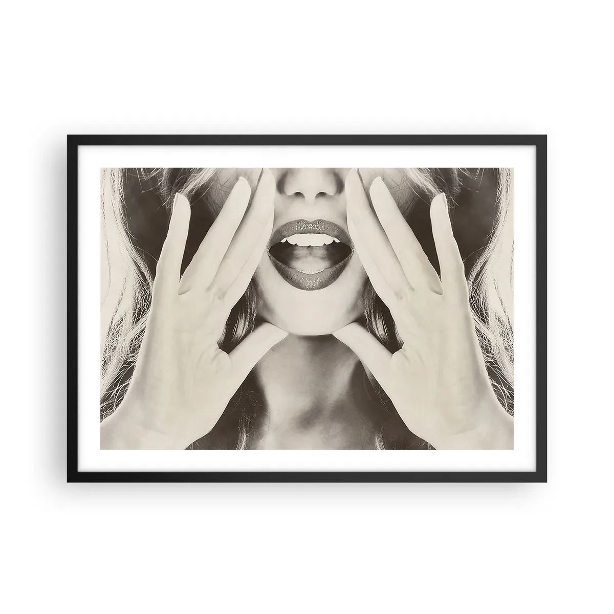 Poster in black frame - Coming! - 70x50 cm