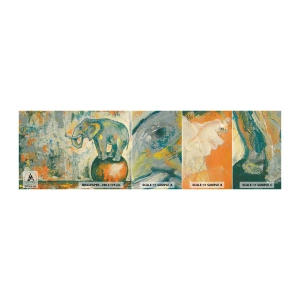 Photo Wallpaper Sample Standard Eco - Long Live the Circus! - Abstraction, Elephant, Circus - 100x30 cm