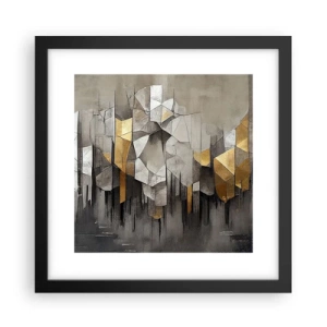 Poster in black frame - Composition of Ice and Light - 30x30 cm
