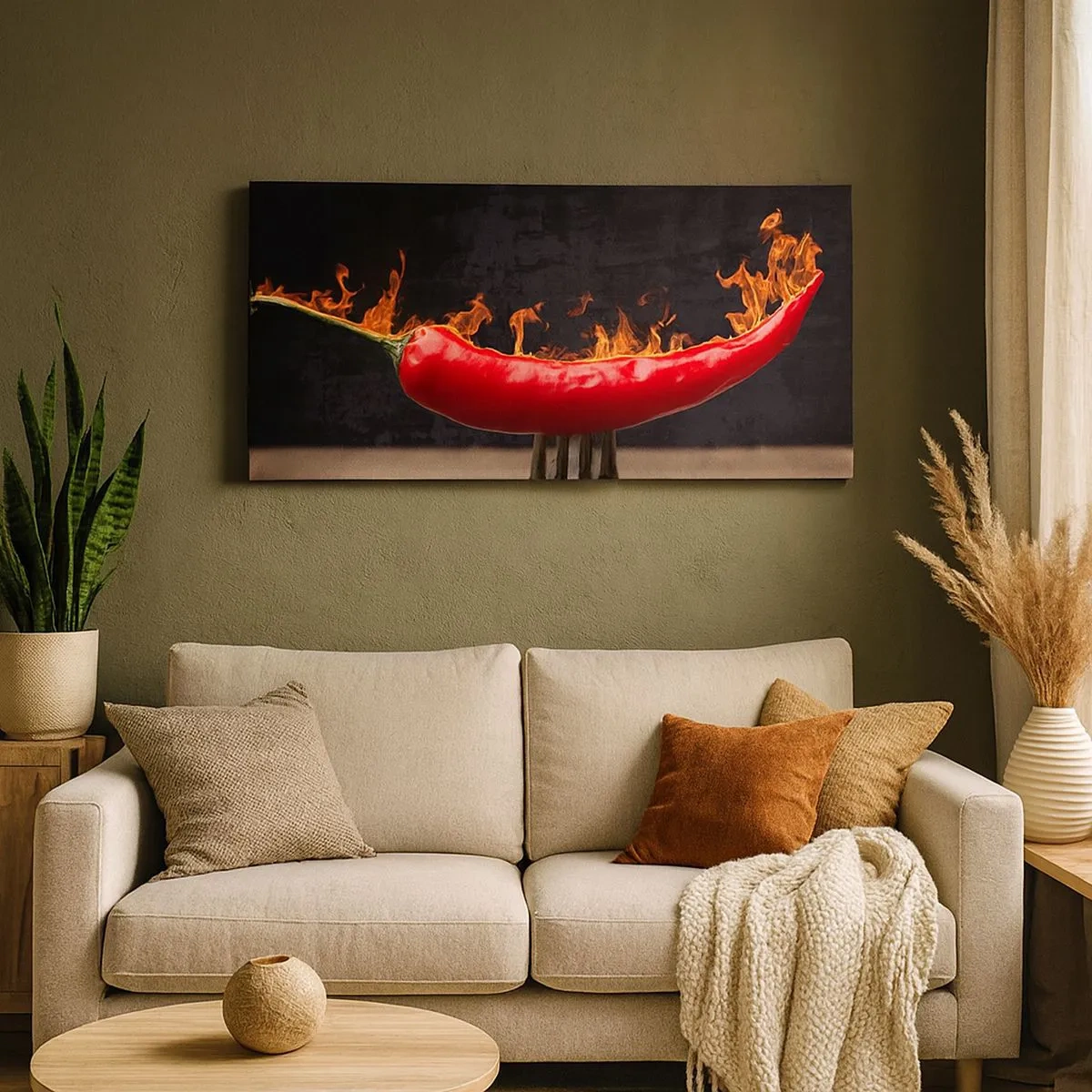 Canvas picture - Fiery Snack - 100x40 cm