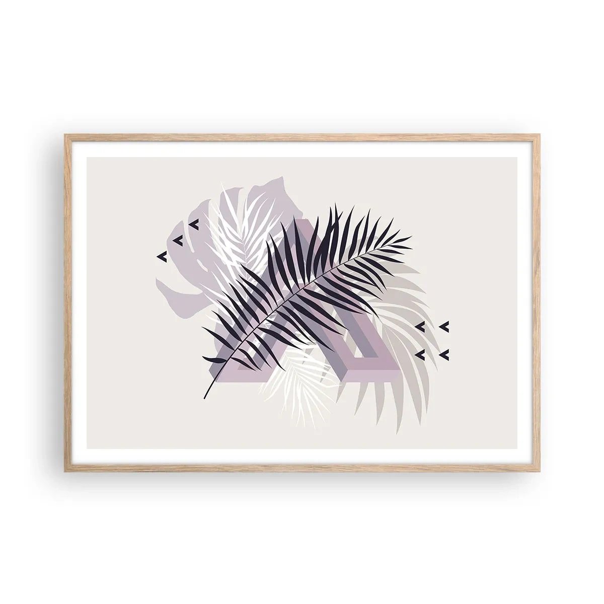 Poster in light oak frame - Shadow of a Shadow - 100x70 cm