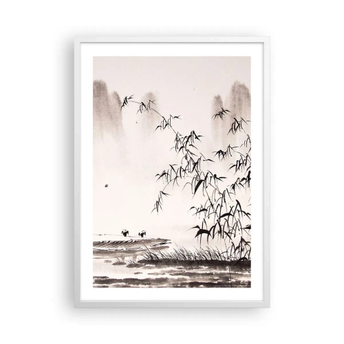 Poster in white frmae - Quiet As a Rice Field - 50x70 cm