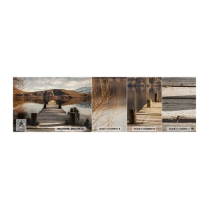 Photo Wallpaper Sample Premium Canvas - Landscape in Silence - Landscape, Bridge, Lake - 100x30 cm