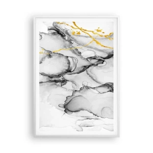 Poster in white frmae - Composition with a Golden Motif - 70x100 cm