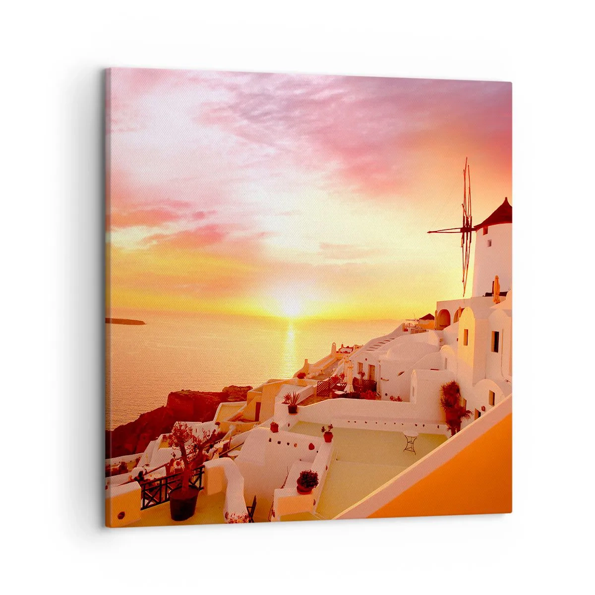 Canvas picture - Melting in White and Gold - 50x50 cm