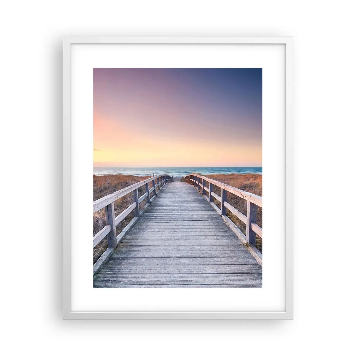 Poster in white frmae - Baltic Evening Aurora - 40x50 cm