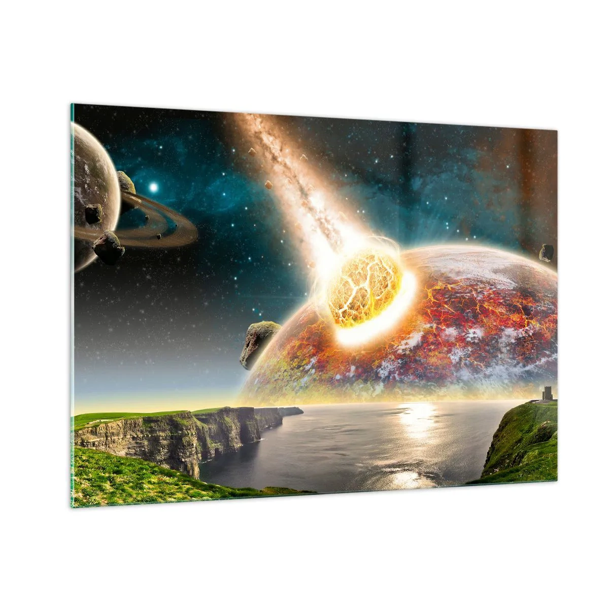 Glass picture - Space Drama - 100x70 cm