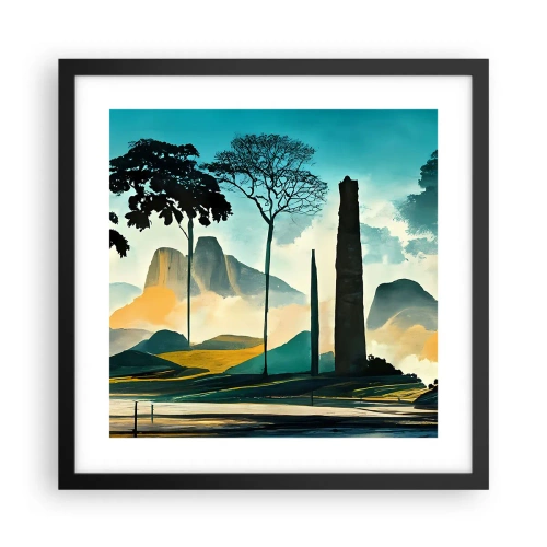 Poster in black frame - Higher and Higher - 40x40 cm