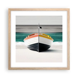 Poster in light oak frame - In Its Place - 40x40 cm