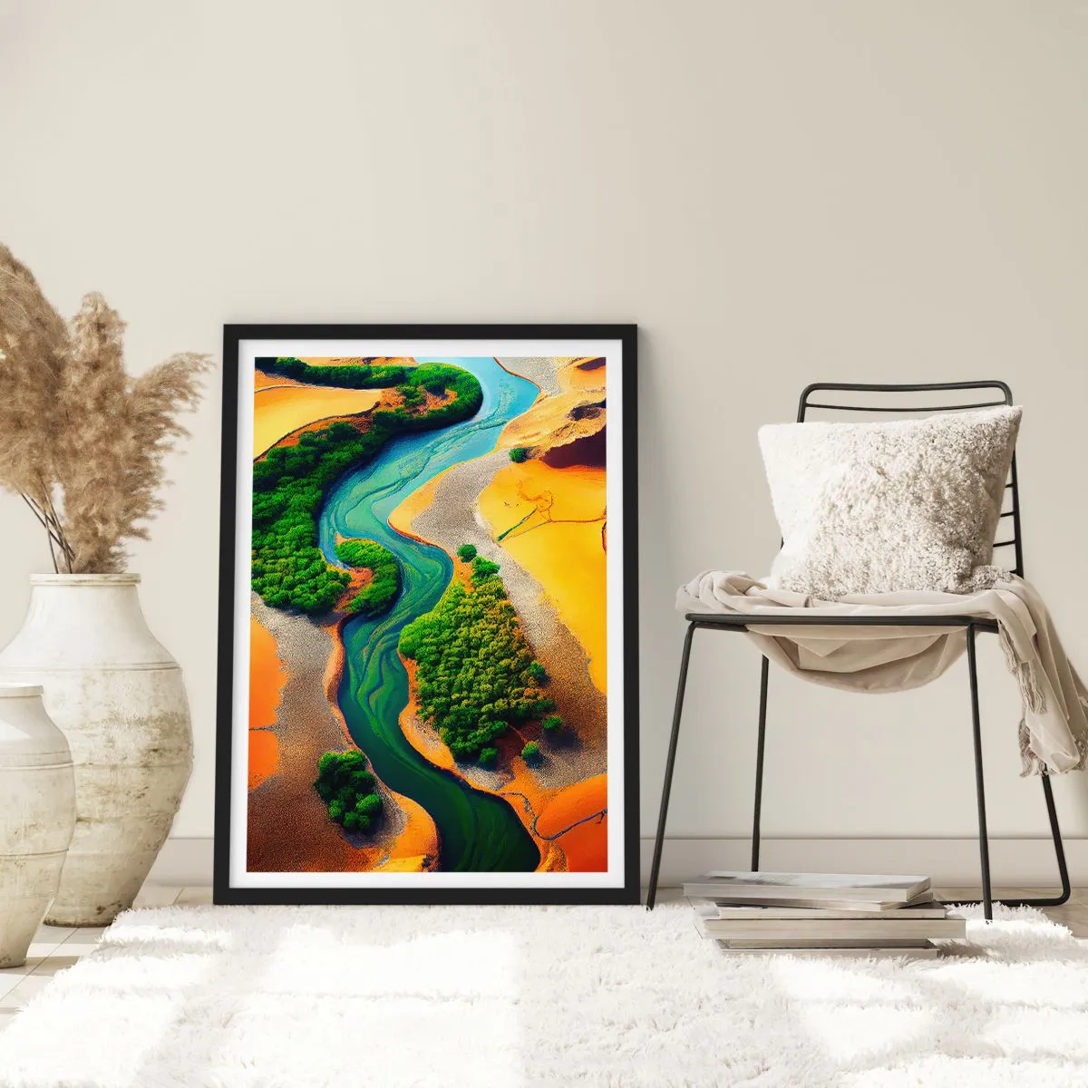 Poster in black frame - Life-giving River - 61x91 cm