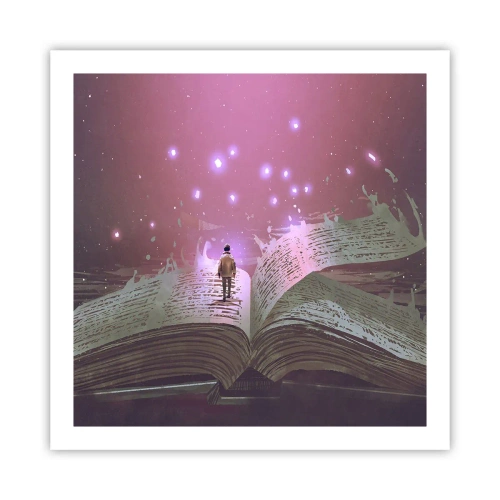 Poster - Invitation to Another World -Read It! - 60x60 cm