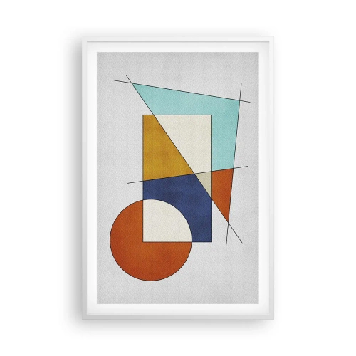 Poster in white frmae - Abstract: Modernist Fun - 61x91 cm