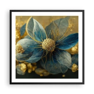 Poster in black frame - Blossoming in Gold - 60x60 cm
