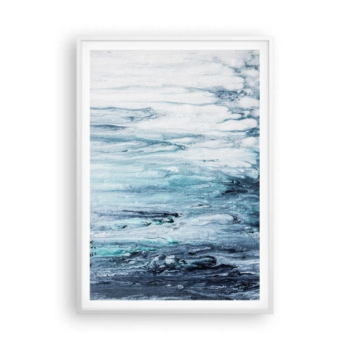Poster in white frmae - Blue Icicles - 70x100 cm