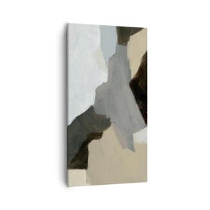 Canvas picture - Abstract: Crossroads of Grey - 55x100 cm