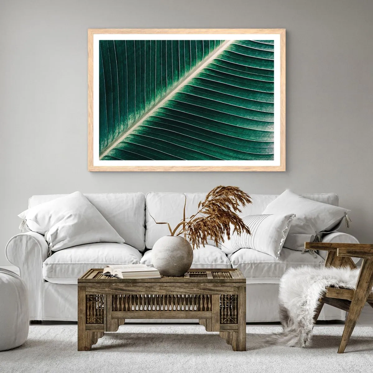 Poster in light oak frame - Rhythm of Nature - 91x61 cm