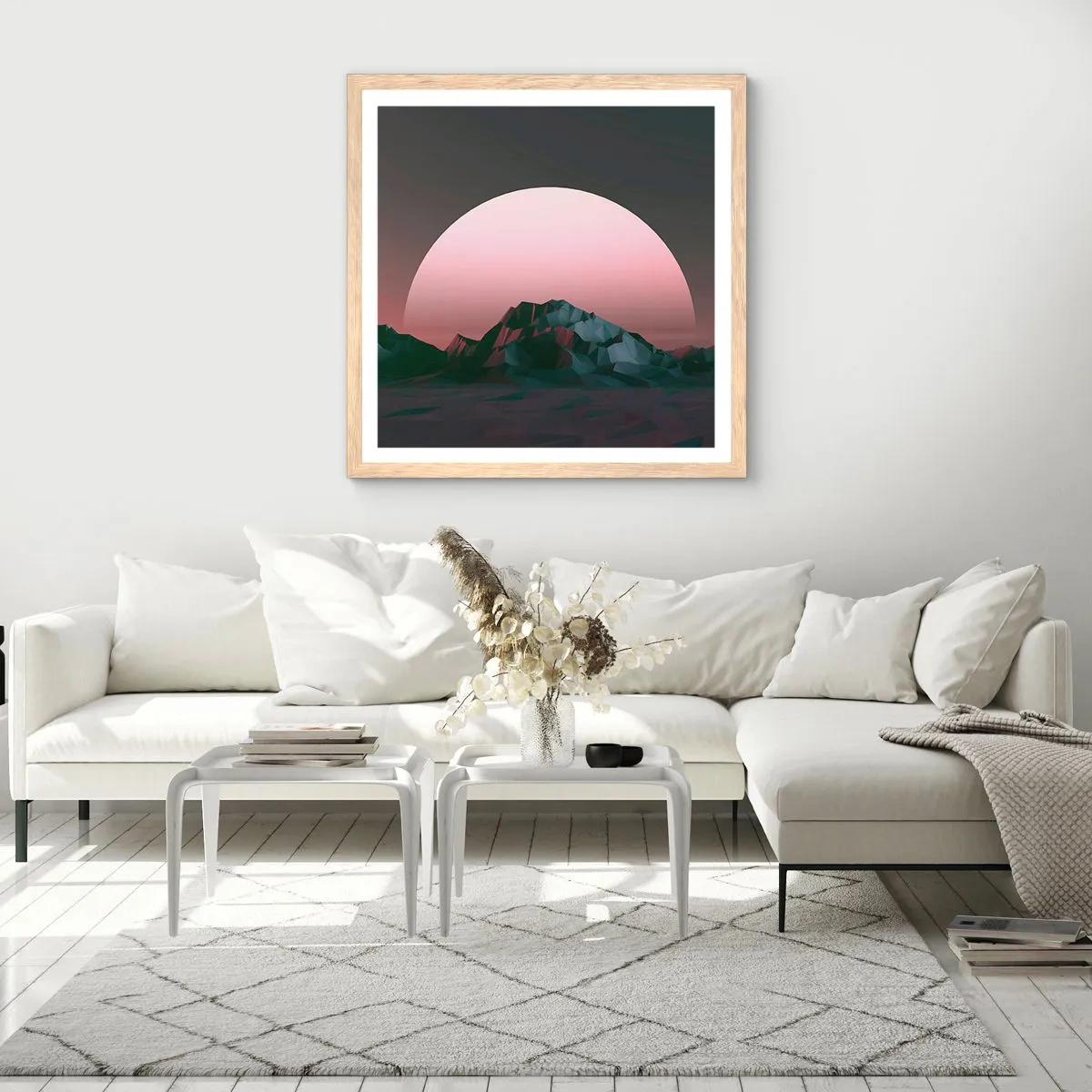 Poster in light oak frame - In a Neighbouring Galaxy - 60x60 cm