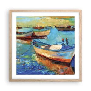 Poster in light oak frame - In a Southern Bay - 50x50 cm