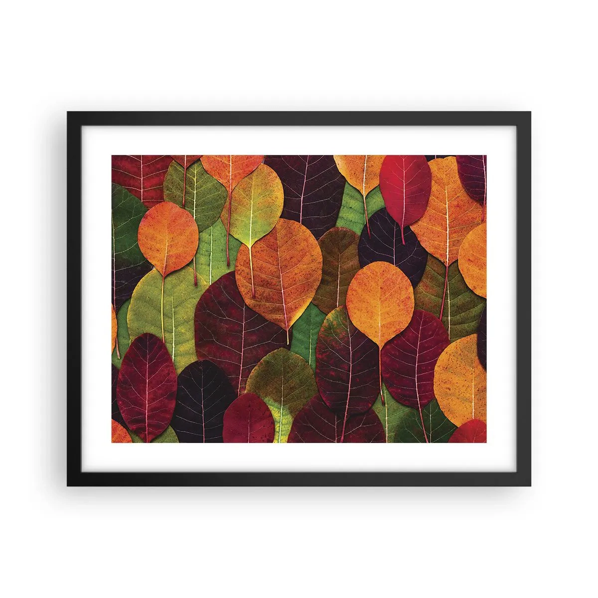 Poster in black frame - Autumn Mosaics - 50x40 cm