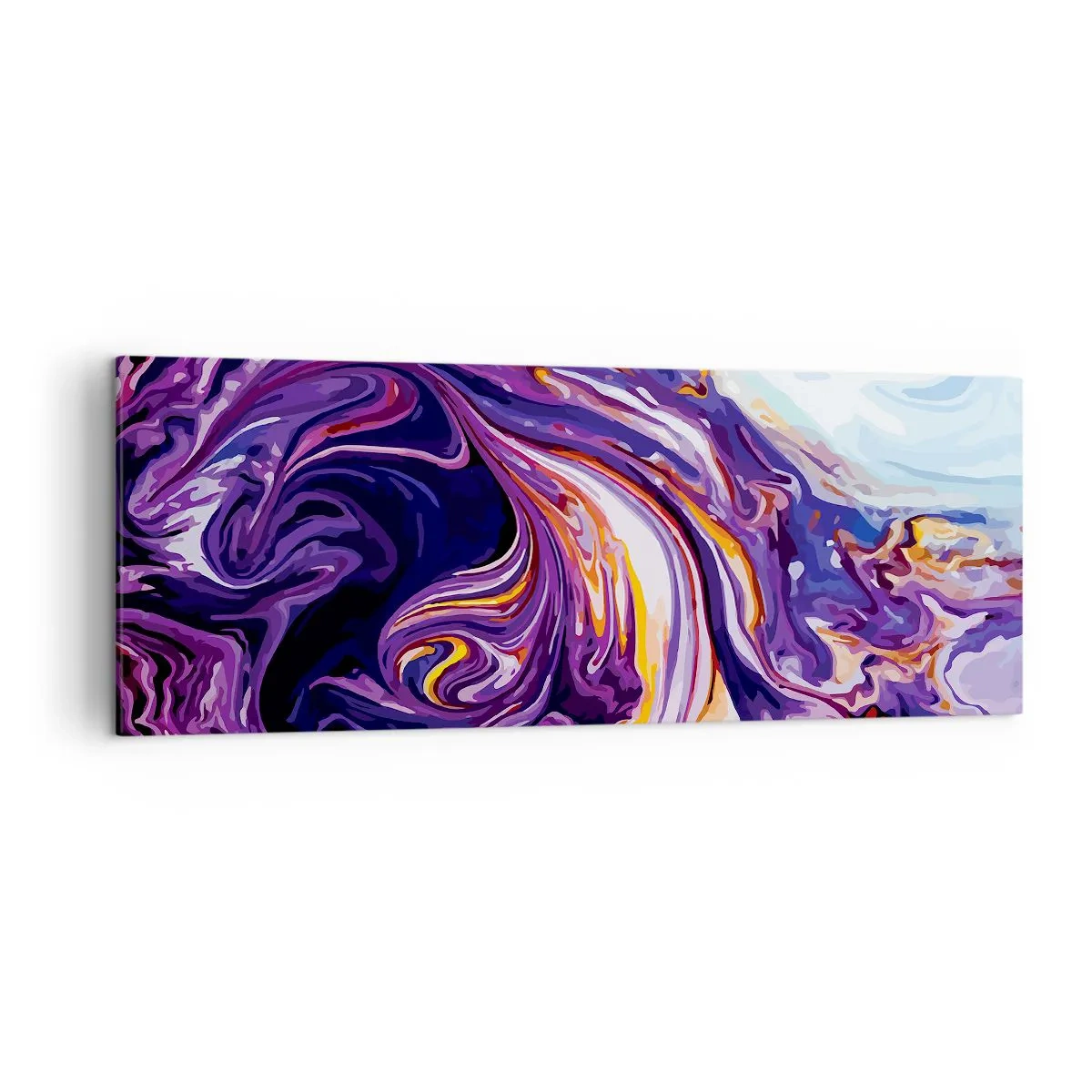 Canvas picture - Bending of Space in Purple - 140x50 cm