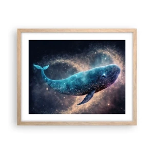 Poster in light oak frame - Such World Exists... - 50x40 cm