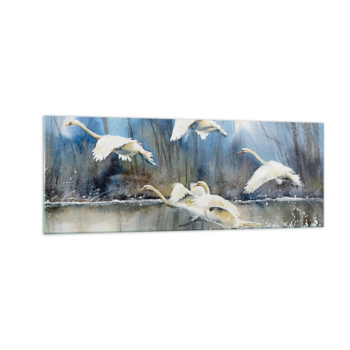 Glass picture - Like in a Fairy Tale about Wild Swans - 140x50 cm
