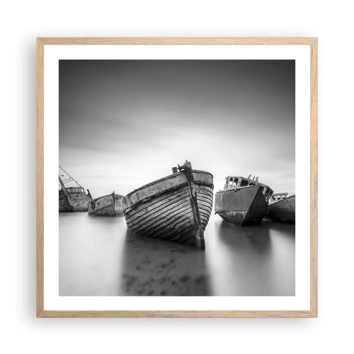 Poster in light oak frame - Now Only a Memory - 60x60 cm