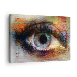 Canvas picture - Artistic eye in multi-colored abstraction - 70x50cm - You Can See Inside the Soul - Modern wall decoration for the living room and bedroom ARTTOR