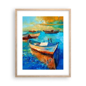 Poster in light oak frame - In a Southern Bay - 40x50 cm