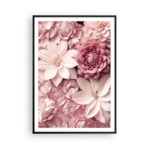 Poster in black frame - In Pink Petals - 70x100 cm