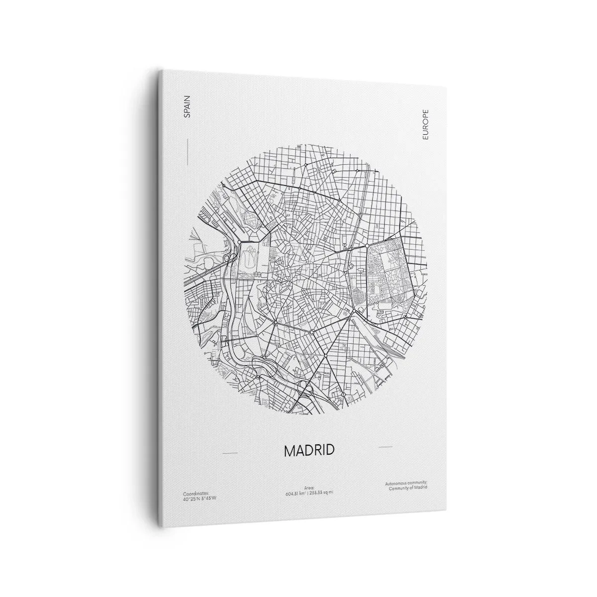 Canvas picture - Anatomy of Madrid - 50x70 cm