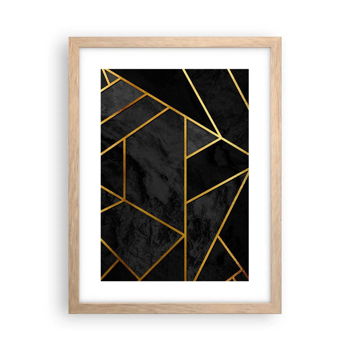 Poster in light oak frame - Darkness and Brighness - 30x40 cm