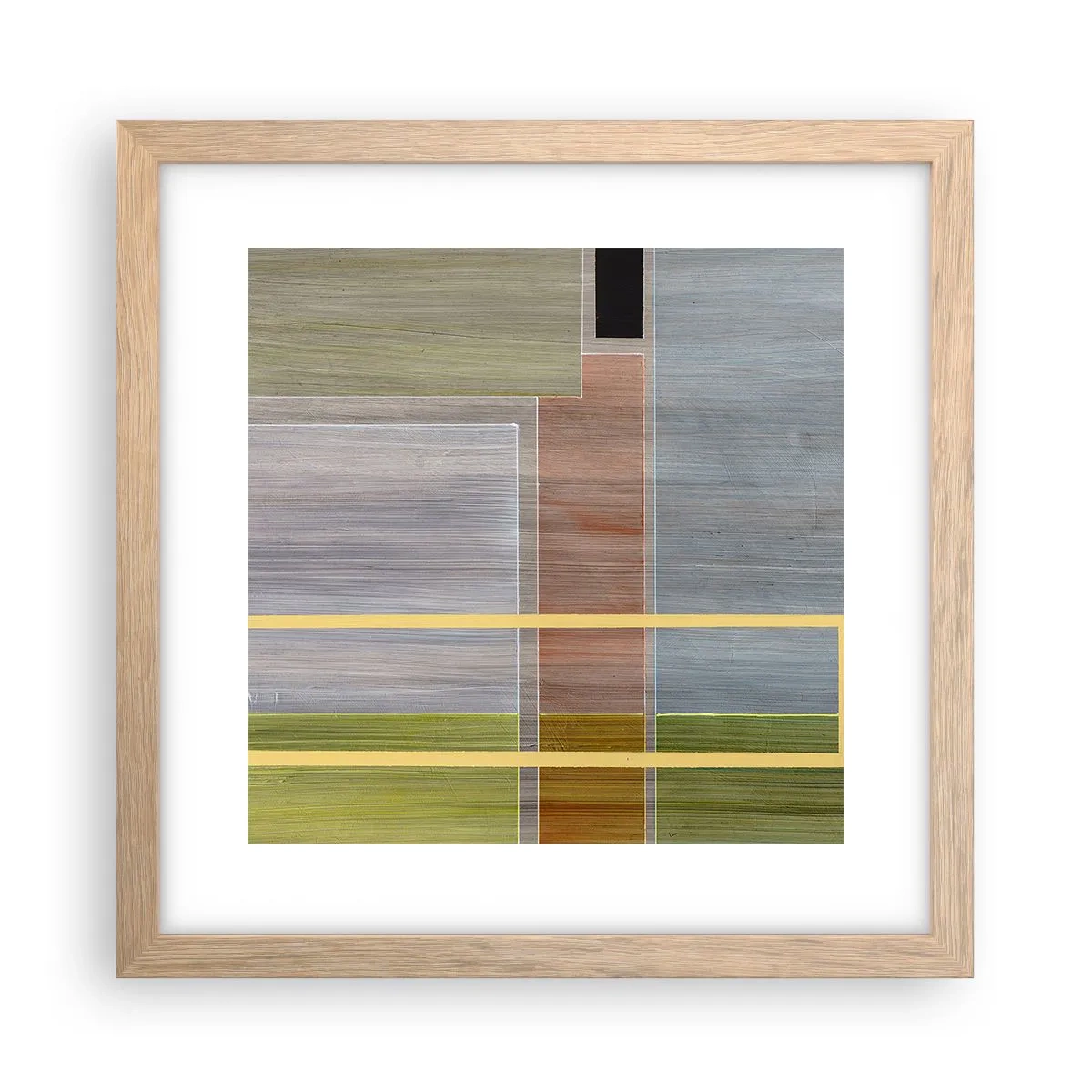 Poster in light oak frame - Straight and Calm - 30x30 cm
