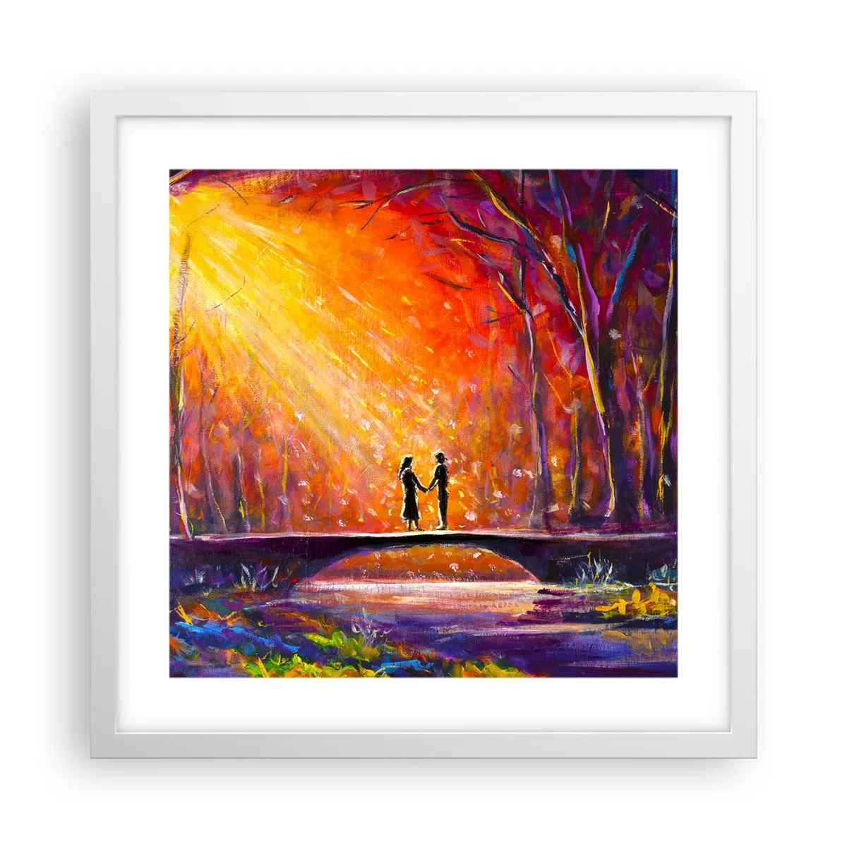 Poster in white frmae - Heaven Loves Them Too - 40x40 cm