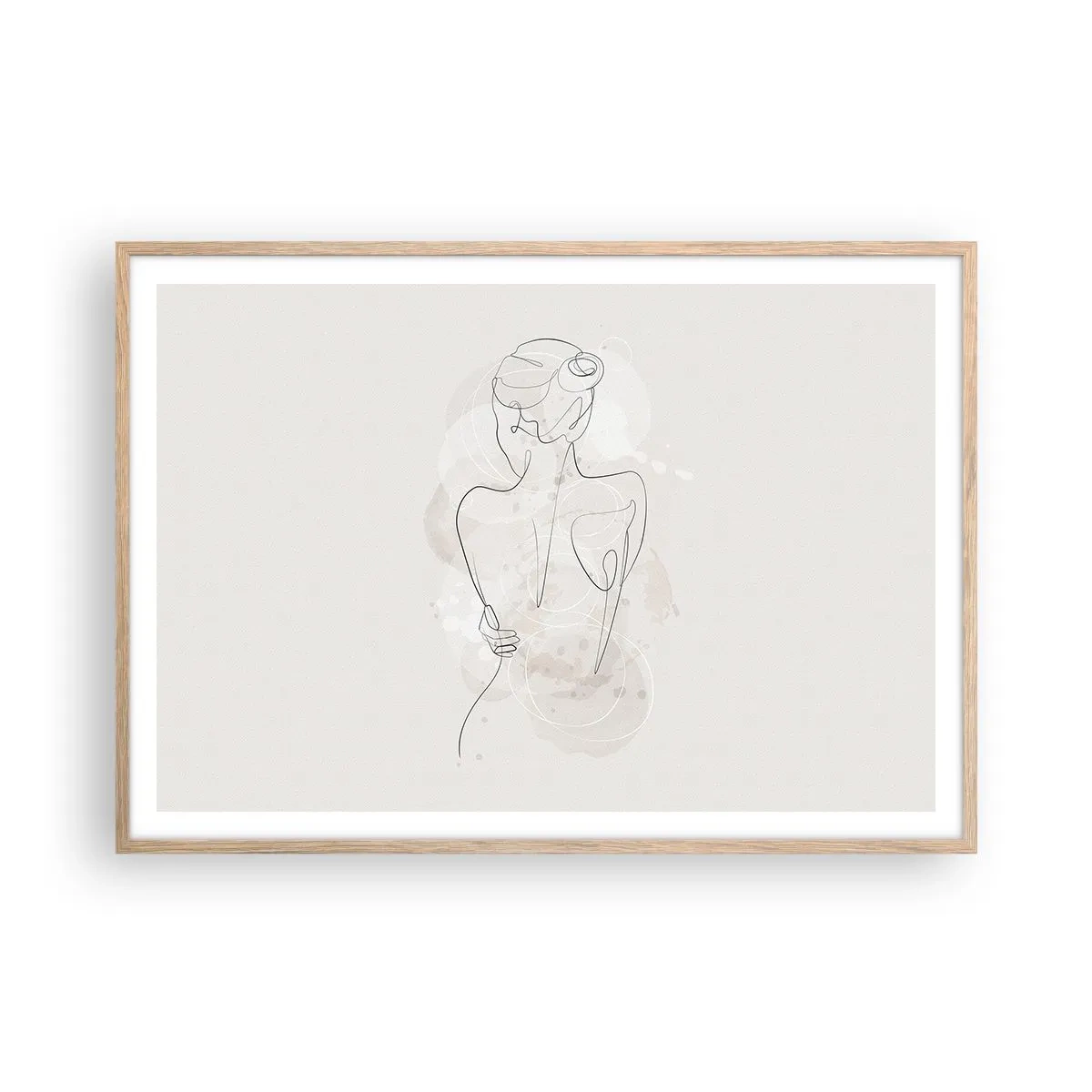 Poster in light oak frame - Like a Sensitive Instrument - 100x70 cm