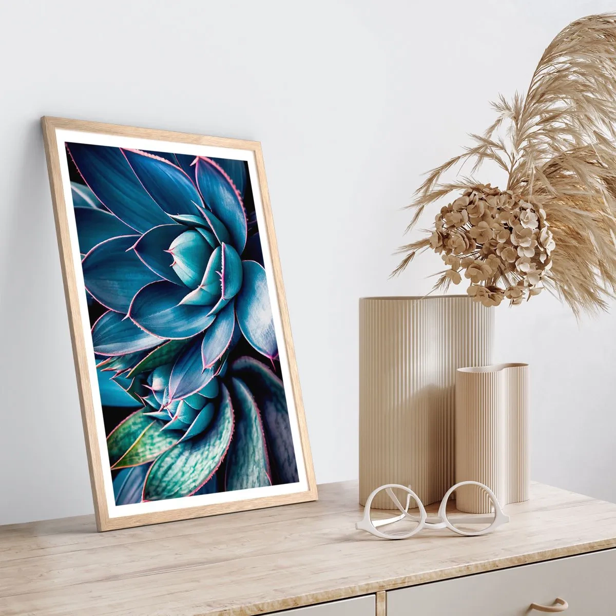 Poster in light oak frame - Vital Strength - 70x100 cm