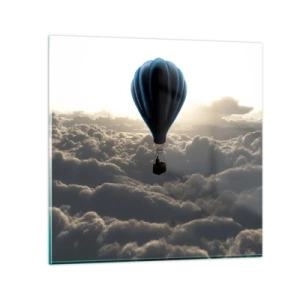 Glass picture - Wanderer above Clouds - 50x50 cm