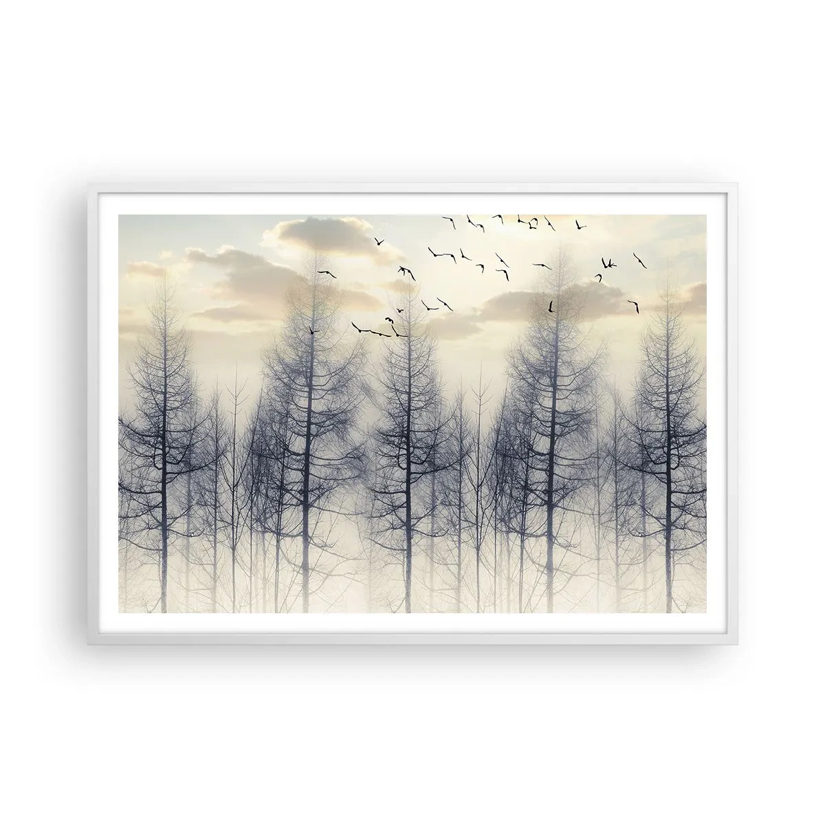 Poster in white frmae - Spirits of the Forest - 100x70 cm