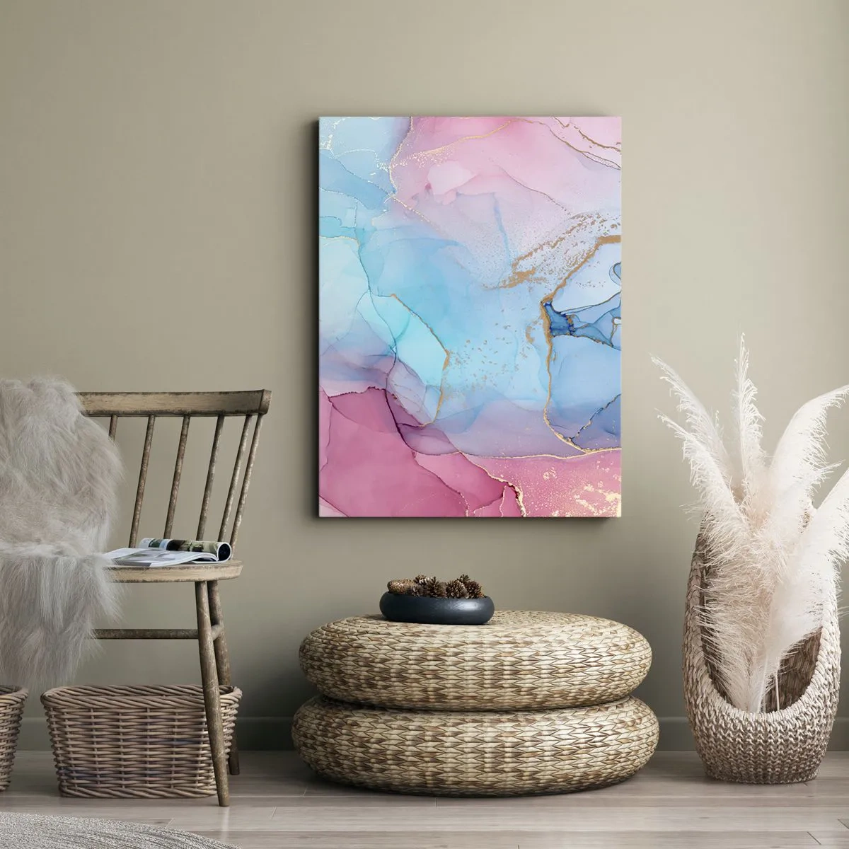 Canvas picture - Encounter and Permeation - 55x100 cm