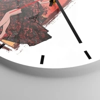 Clock face with lines