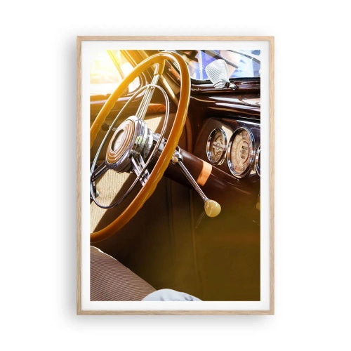Poster in light oak frame - Breath of Luxury form the Past - 70x100 cm