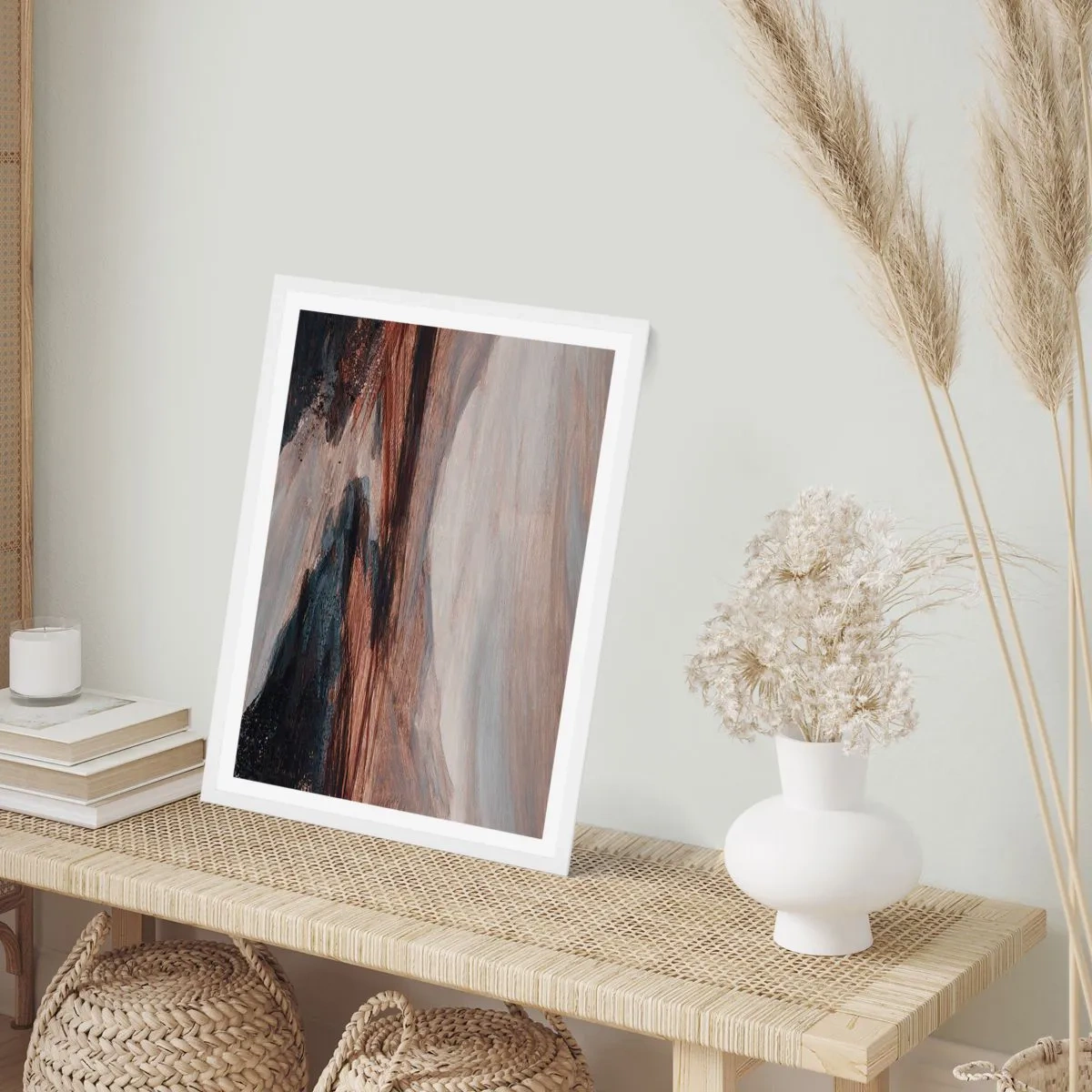 Poster in white frmae - Quiet Valley - 30x40 cm