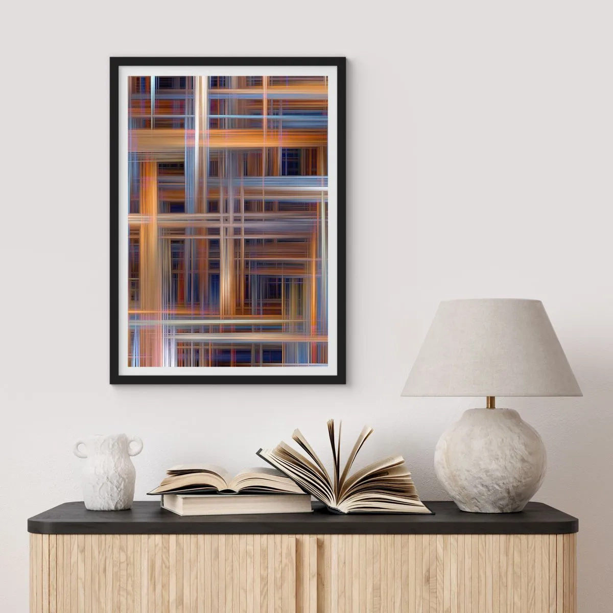 Poster in black frame - Light Woven - 61x91 cm