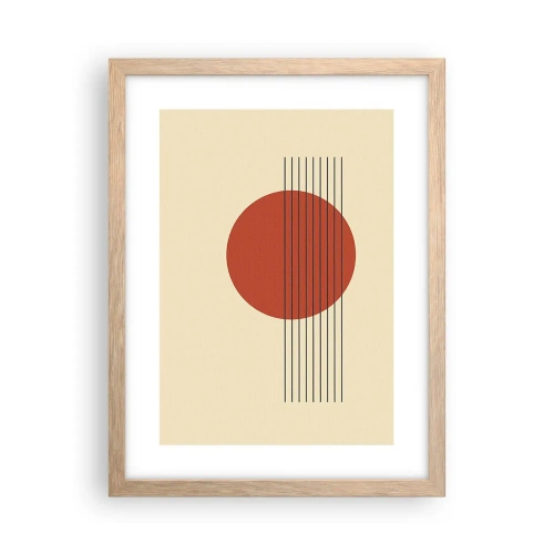 Poster in light oak frame - Around and Beoynd - 30x40 cm