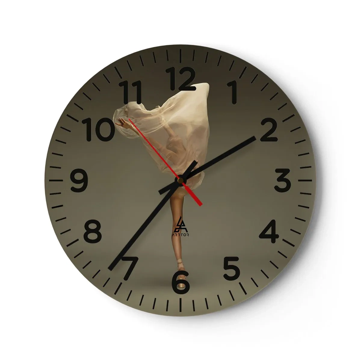 Wall clock - Clock on glass - About To Fly - 40x40 cm