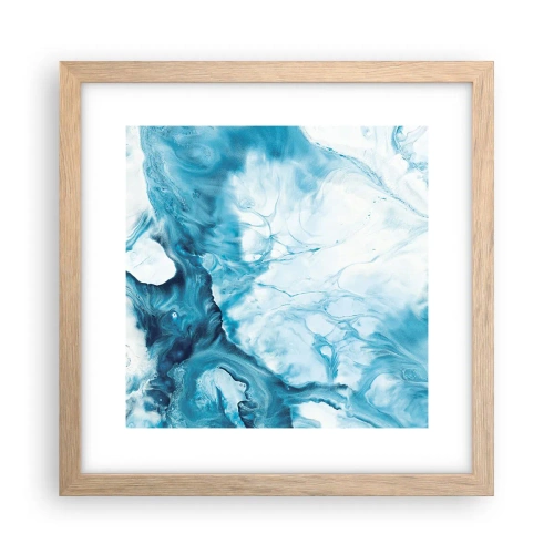 Poster in light oak frame - Concert of Blue - 30x30 cm