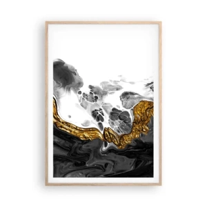 Poster in light oak frame - Limited Composition - 70x100 cm