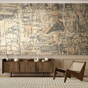 Custom Self-Adhesive Wallpaper Deluxe Sticker - Waiting to Be Decoded - Graphics, Piece, Abstraction